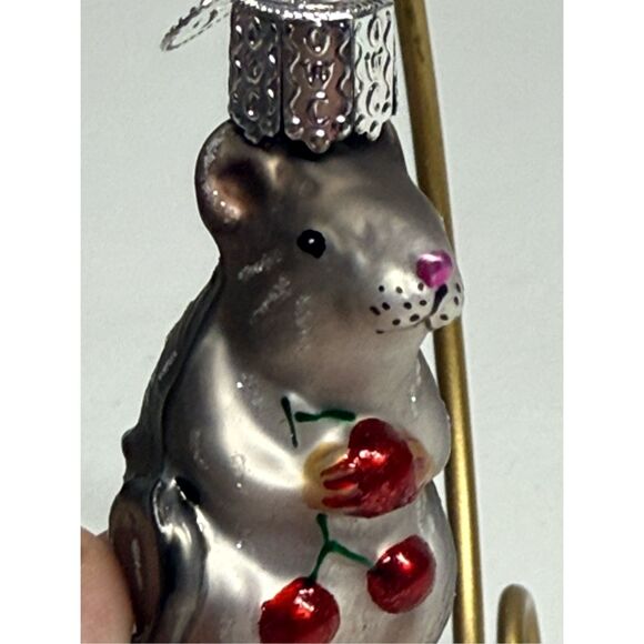 Old World Christmas Ornaments White Mouse Glass Blown Ornaments Christmas Tree - Picture 9 of 13